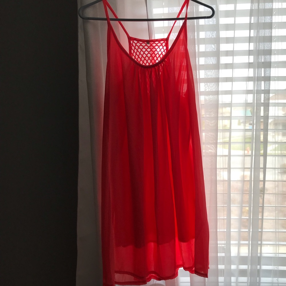 Bright orange summer dress